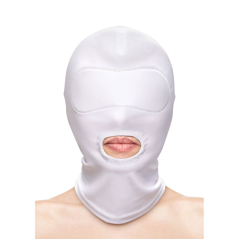 NS NOVELTIES - FETISH  FASHION MOUTH HOOD NYLON WHITE