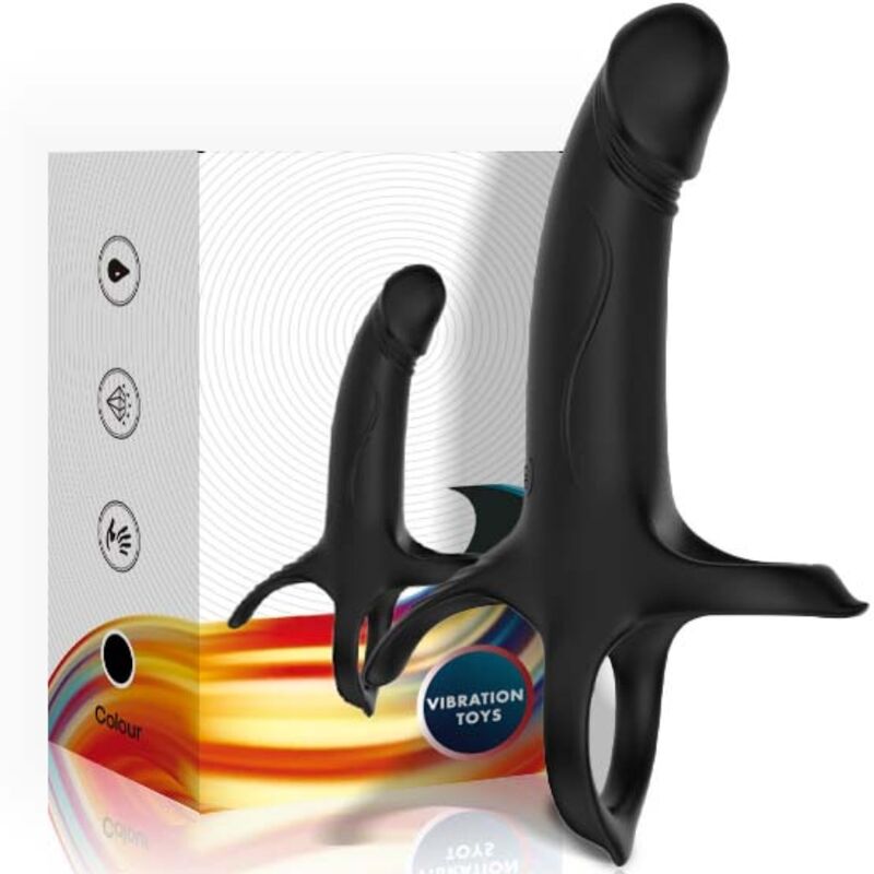 ARMONY - DILDO WITH RING  VIBRATOR BLACK