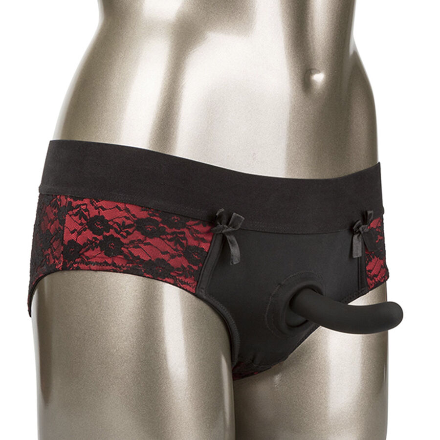 CALEXOTICS - SCANDAL SET OF CROTCHLESS PANTIES WITH DIDLO SIZE S/M